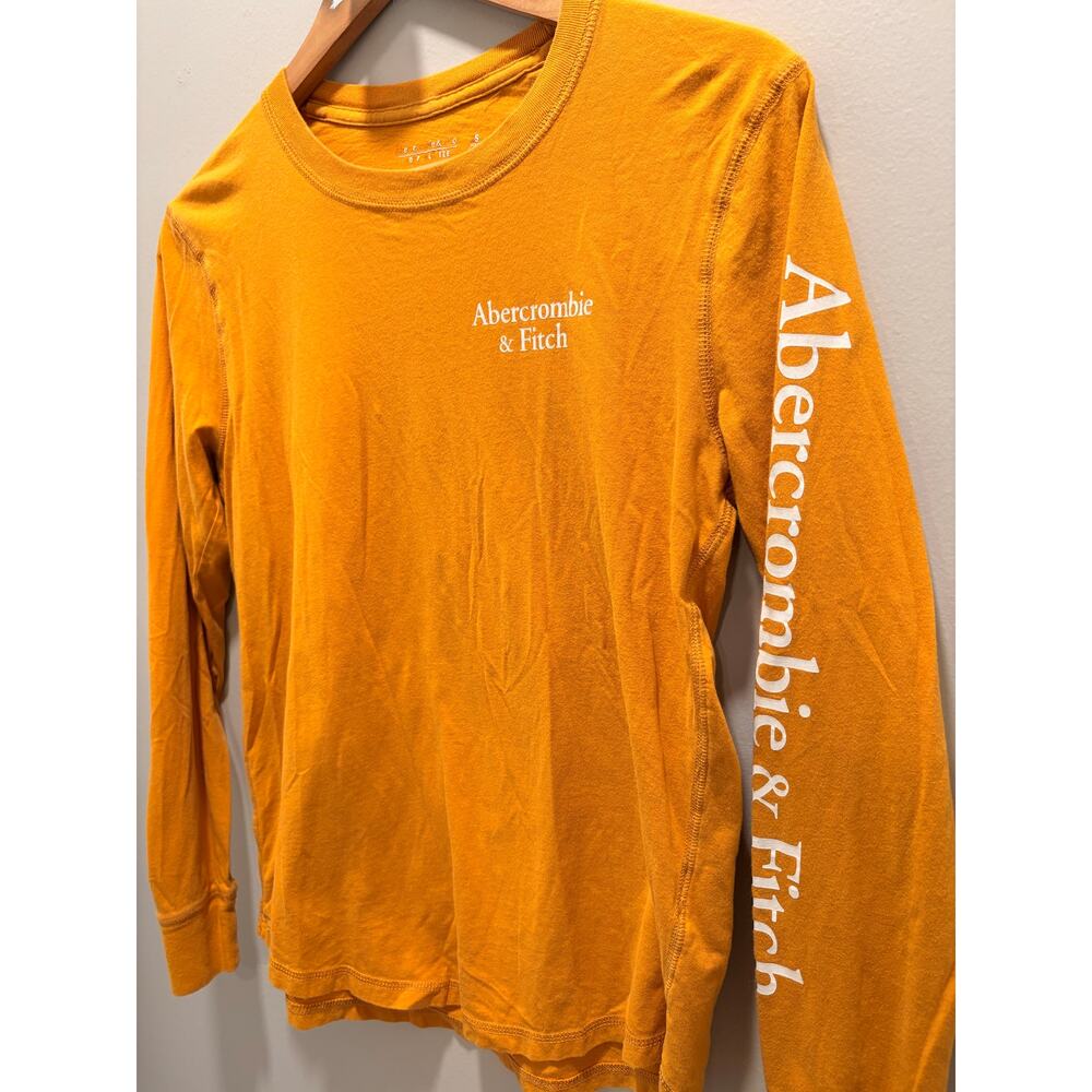 Abercrombie and Fitch yellow long sleeve tee shirt, S-M - Picture 2 of 5